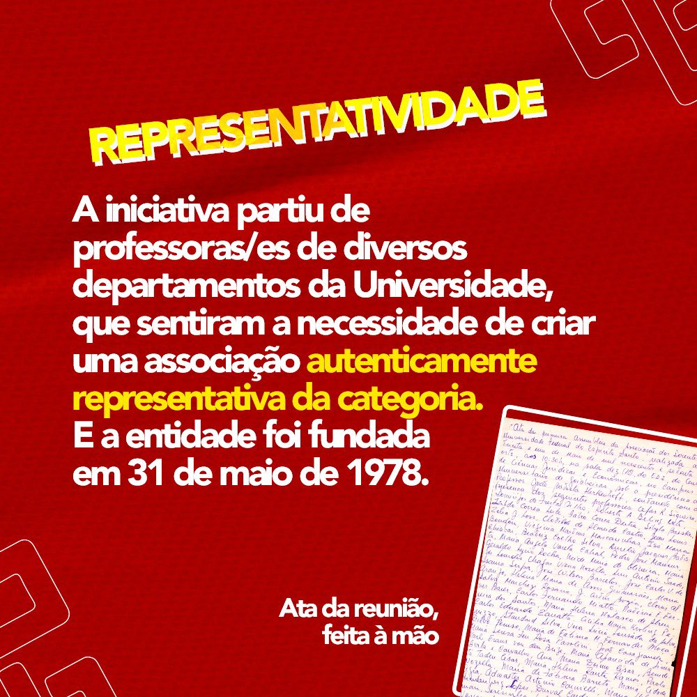 adufes's tweet photo. A Adufes atua há 43 anos na defesa das/os docentes da Ufes. Arraste para o lado e confira a história da entidade 👇
+ 
#SejaAdufes https://t.co/d2d25iijq3