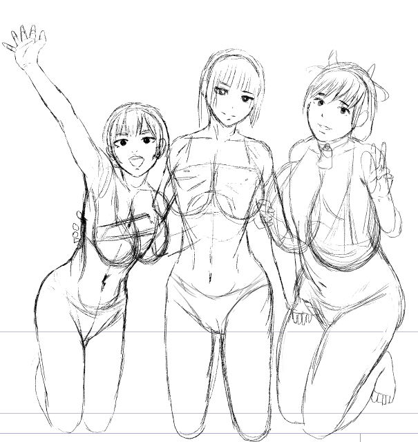 番外編の下書き描いてます。番外編のエロ担当は刀花と微笑ですが他のママもチラっと出ます 