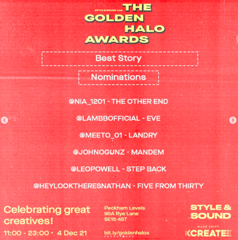 Excited to share that my short film EVE has been nominated for 'Best Film' and 'Best Story' at The Golden Halo Awards. Very grateful to the amazing team that helped me bring the project to life. Support by voting here: lnkd.in/demmm7AP x