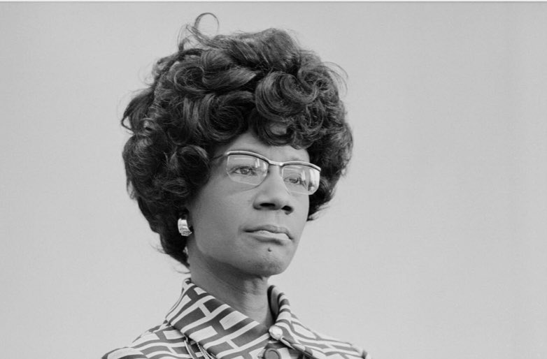 BillieJeanKing's tweet photo. “If they don't give you a seat at the table, bring a folding chair.”

Today would have been Shirley Chisholm’s 97th birthday. 

She was the 1st Black woman elected to the U.S. Congress, &amp; the 1st Black candidate to make a major party bid for the U.S. presidency. 

#HistoryMatters https://t.co/ToHcKDV1y3