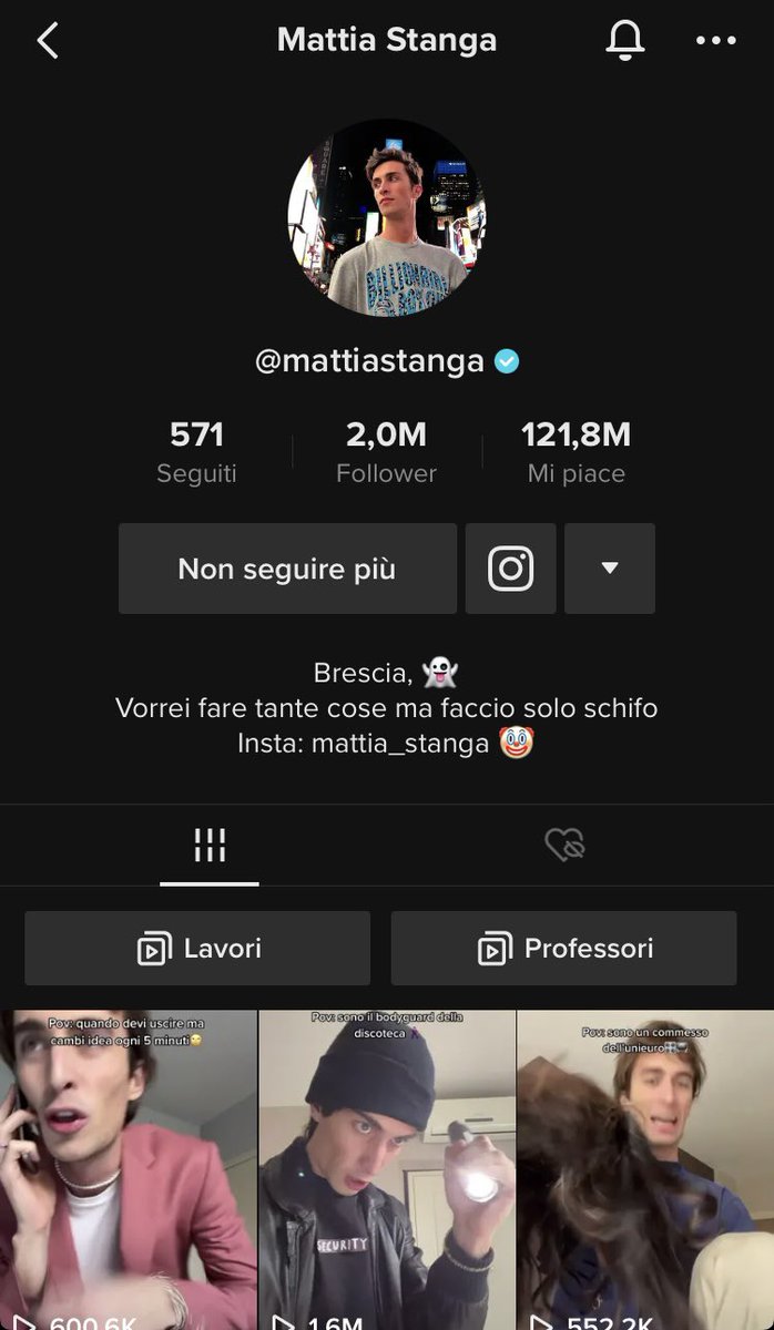 Mattia Stanga è il miglior creator Italiano, ma oserei anche dire del mondo. #tiktok #mattiastanga