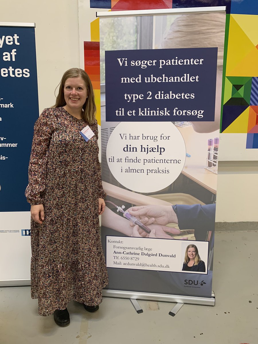 I dag deltager jeg ved #SyddanskDiabetesdag. En enestående mulighed for at møde personalet i almen praksis, som er afgørende i forhold til at finde patienter med #type2diabetes til mit projekt. Vi er tæt på mål og mangler kun 4 patienter!