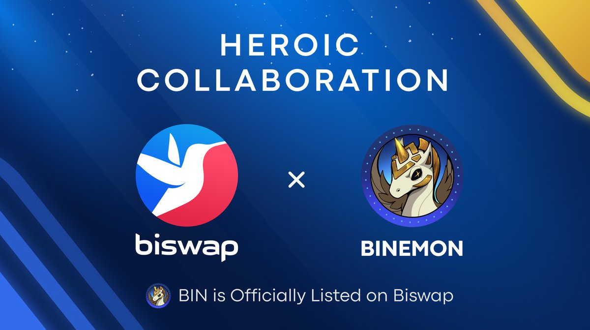 Biswap_Dex's tweet photo. 🪐@Biswap_Dex x @BinemonNft Collaboration!🪐

Welcome our new partner Binemon! 
A stirring virtual pet NFT game with RPG elements. 

🌟$BIN is listed on Biswap:
https://t.co/ucMxlqduIZ

📍Put 6% slippage to exchange.

Our collaboration will make your crypto blossom!

#DEX #DeFi https://t.co/i7woB9AVOk