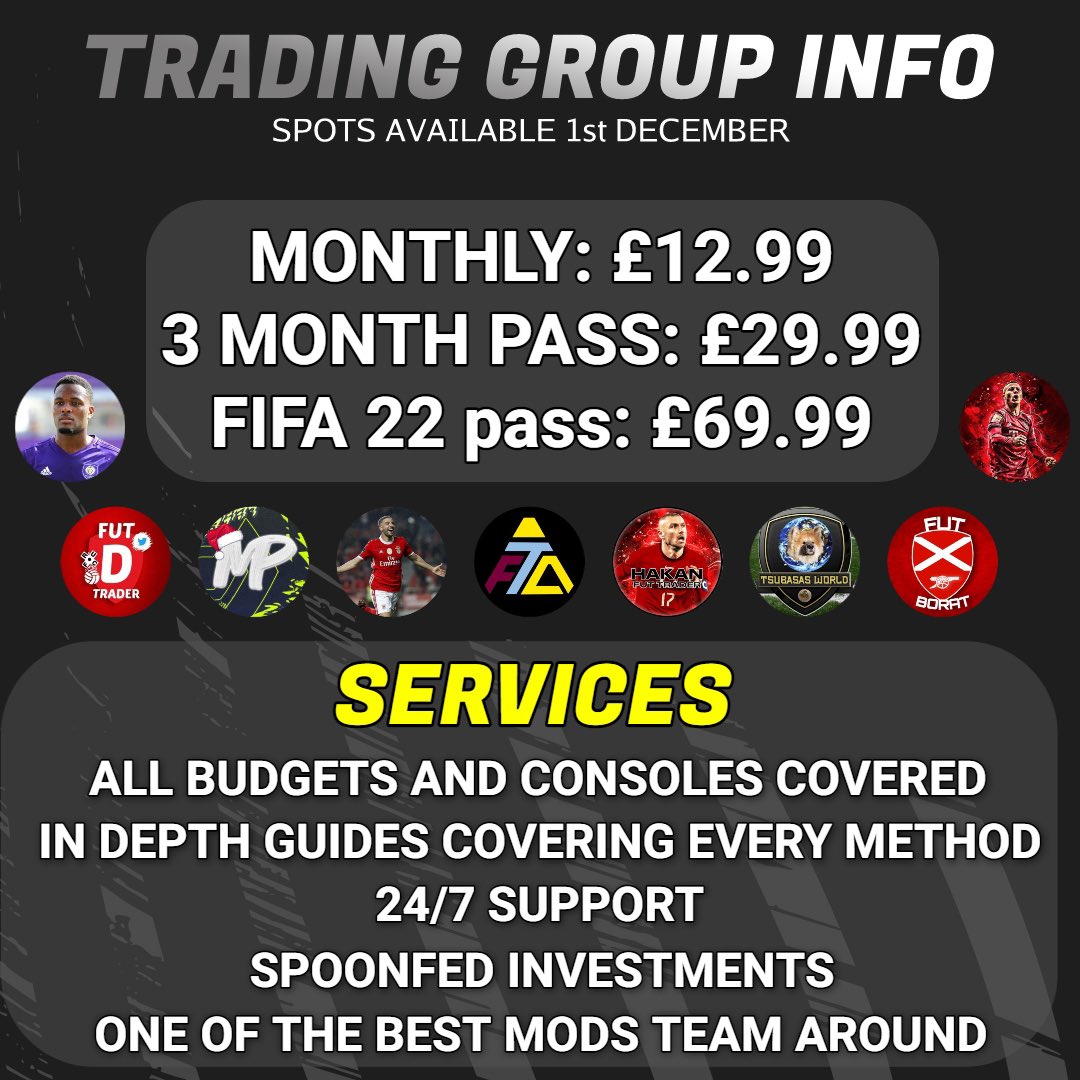 PrimeTimeFCFUT's tweet image. 🚨 GIVEAWAY TIME 🚨 

Im giving away 2x one month passes for my paid Trading Server thats opening tomorrow 

All you have to do to enter is hit RT 

You have until tomorrow 7 am UK, lets goooo 💪