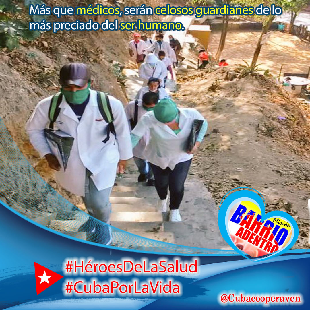 cubacooperaven's tweet photo. Valientes que salvan vidas de miles de personas en los rincones más apartados y pobres del mundo. 

#HéroesDeLaSalud #CubaPorLaVida #CubaCoopera

@cubacooperaven @MINSAPCuba @japortalmiranda @PardoRegla @unidad_central @ZAxTi @DiazCanelB https://t.co/k9hp0TqhTy