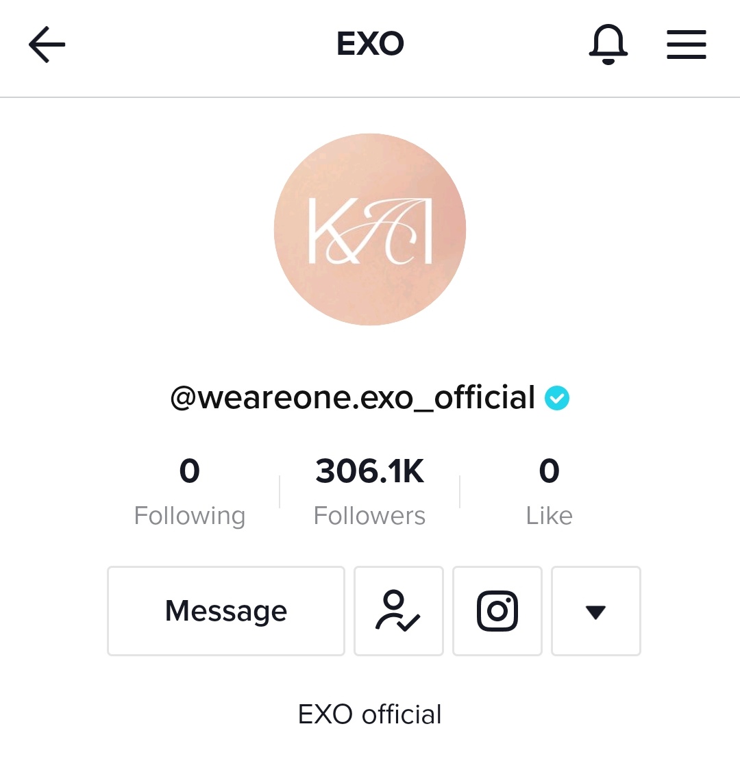 EXOLAceTeamPH's tweet photo. #EXO Official TikTok account has now surpassed 300,000 followers. https://t.co/okhrFU2rKT