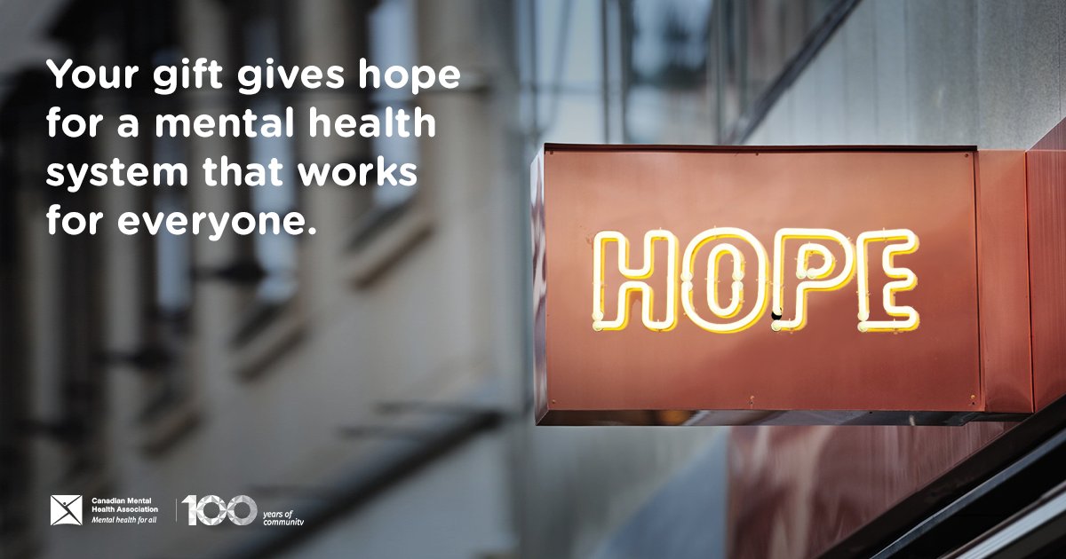 CMHA_NTL's tweet photo. This #GivingTuesday, please support our #CampaignforHope and fund our fight for #MentalHealth care that works for all of us. No matter where. No matter who. No matter what. https://t.co/SfMYzOgn4A https://t.co/L259vxYrxn