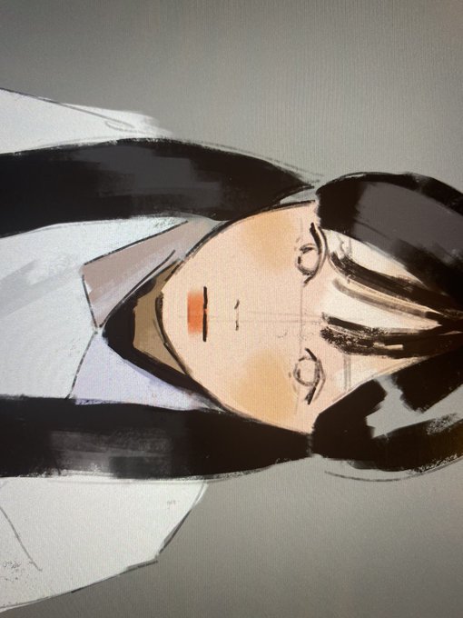 絵の休憩に、絵を描いている、、、、、、、、、、、、、、、、 