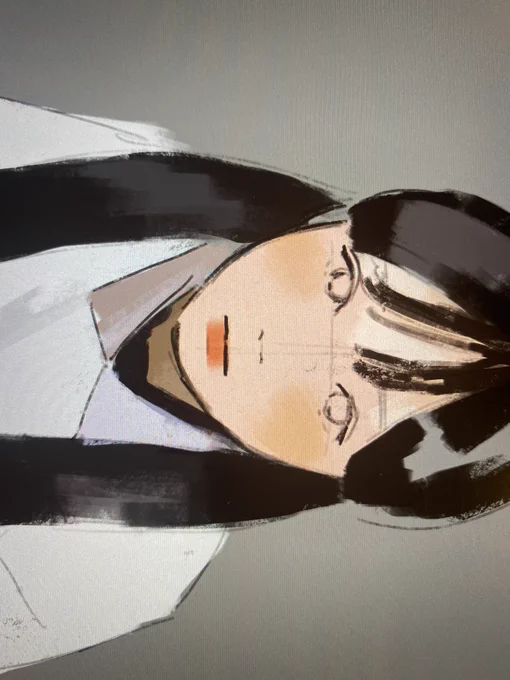 絵の休憩に、絵を描いている、、、、、、、、、、、、、、、、 