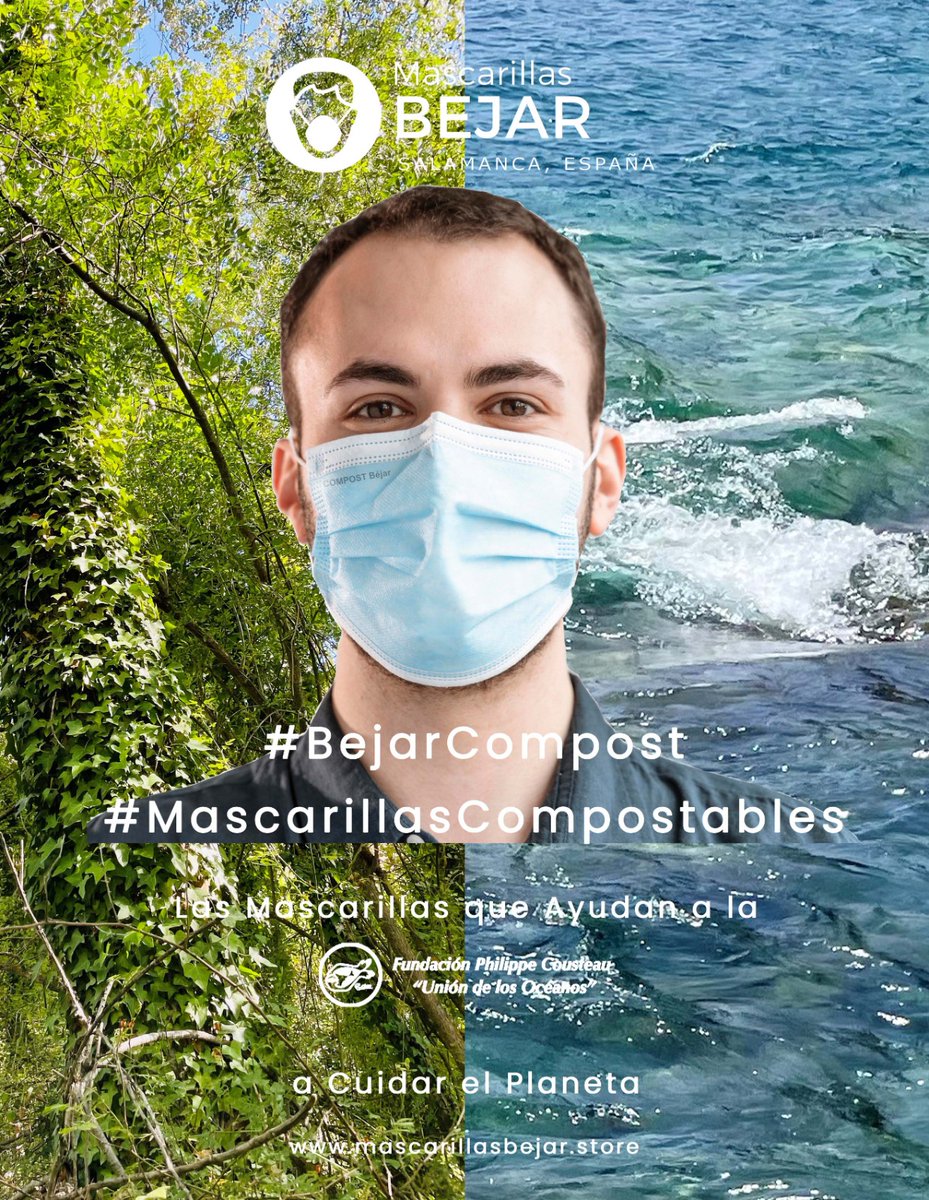 #ProtegeteYProtegeALosDemas 
#mascarillas
#protegeelplaneta
#protegelosoceanos
#compostables
#ecology 
#fundacinphilip1
#cousteau