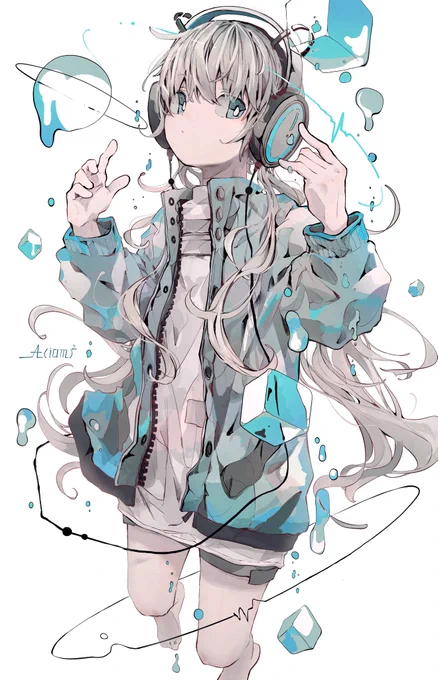 #今月描いた絵を晒そう
青い 