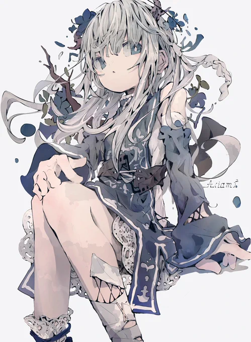#今月描いた絵を晒そう
青い 