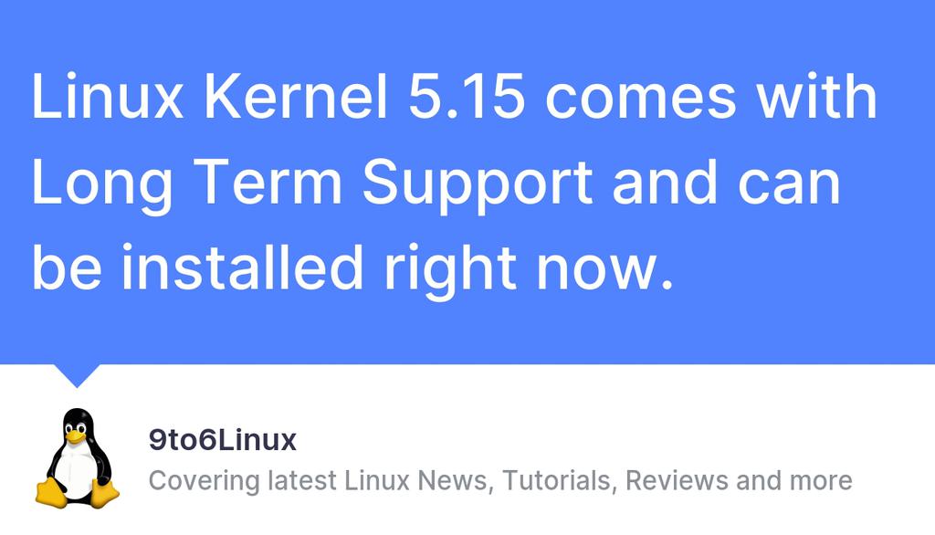 kunaldchowdhury's tweet image. Once the installation of Linux Kernel 5.15 completes, you will need to reboot your system for the changes to take effect.

Read the full article: How to install Linux Kernel 5.15 on Ubuntu and Linux Mint
▸ lttr.ai/pcOb

#LinuxMint #Linux #9to…