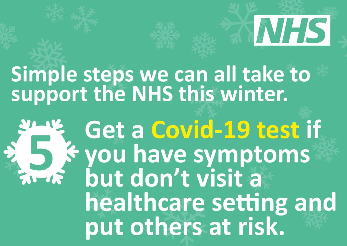 York_HCP's tweet photo. This winter, you can take simple steps to support the NHS. ❄

Get a free COVID-19 test if you have symptoms, but do 𝐧𝐨𝐭 visit a healthcare setting and put others at risk.

Find out more ➡ https://t.co/IkXtQnbCsD https://t.co/AXhJwyCZJp