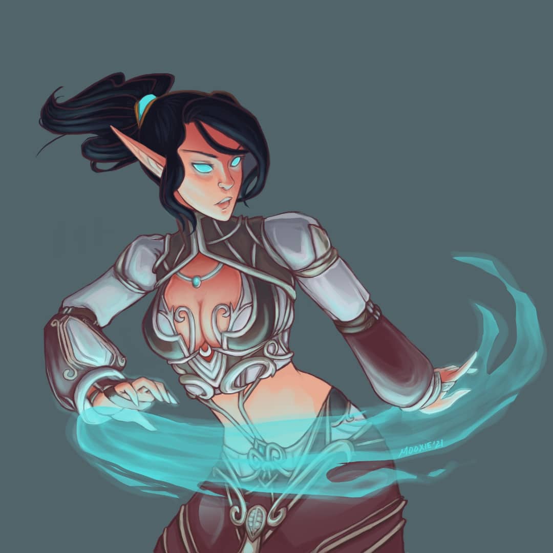 MooxieArt's tweet photo. Lyra - Blood Elf / #worldofwarcraft  #comission  - #art #digitalart #fantasyart #illustration #gamer #elf https://t.co/oA8LpYkfB6