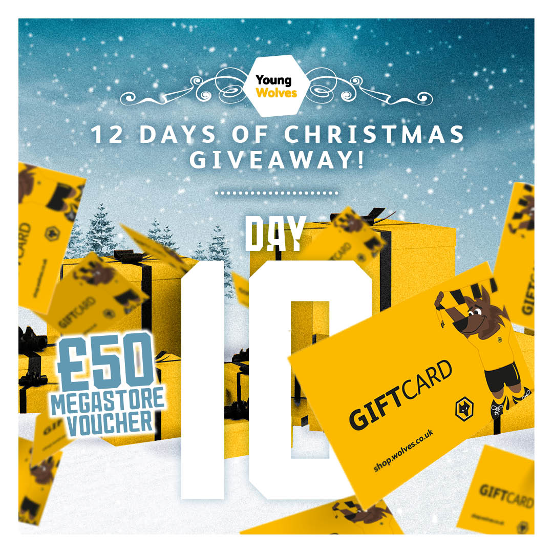 Young_Wolves's tweet photo. Day 🔟 of our Christmas giveaway!

For your chance to win the prize listed below, all you need to do is follow @Young_Wolves and RT with the hashtag #YW12DaysOfXmas 🎁

⭐️ £50 Wolves Megastore Voucher https://t.co/nAVHd1WhgP