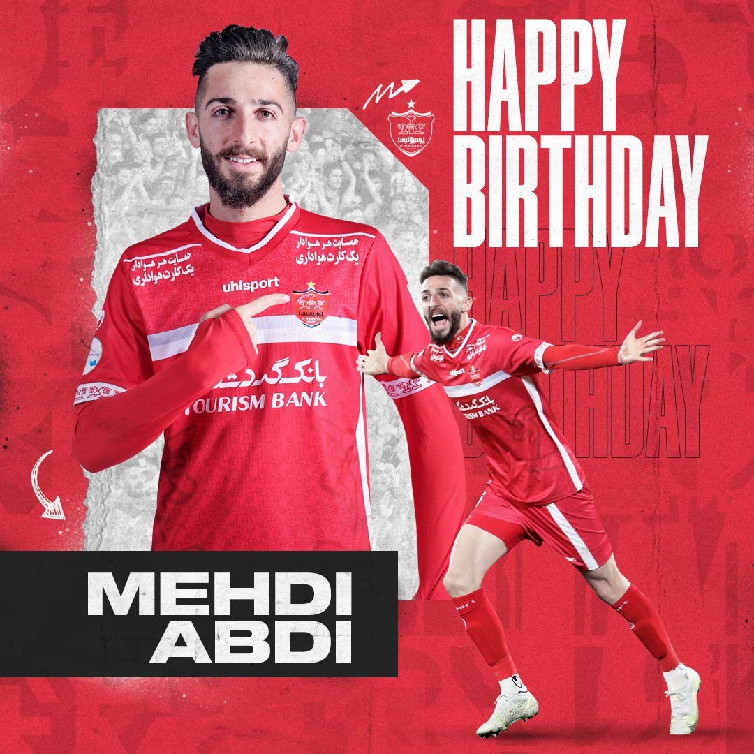 PersepolisFC's tweet photo. تولدت مبارک مهدی عزیز 🎉🎂 https://t.co/pe7DpIAP2I