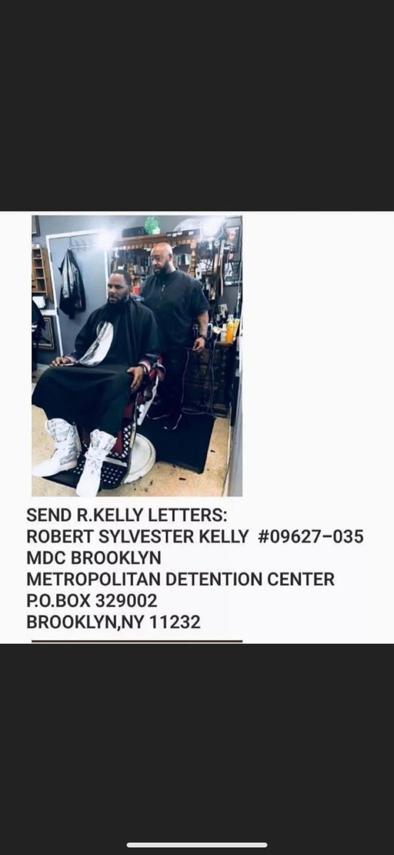 SamKalsMom's tweet photo. #FreeRKelly 

Dont forget to send those letters of love and support 

Motion to overturn the verdict is due in January https://t.co/D1p98EuZST