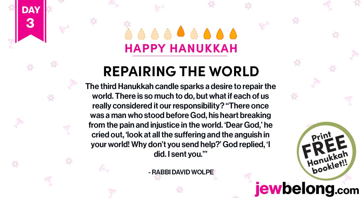 JewBelong’s don’t-miss Hanukkah booklet has two fantastic skits, modern readings, and the traditional blessings. buff.ly/2ZH3d0s 🔯❤️