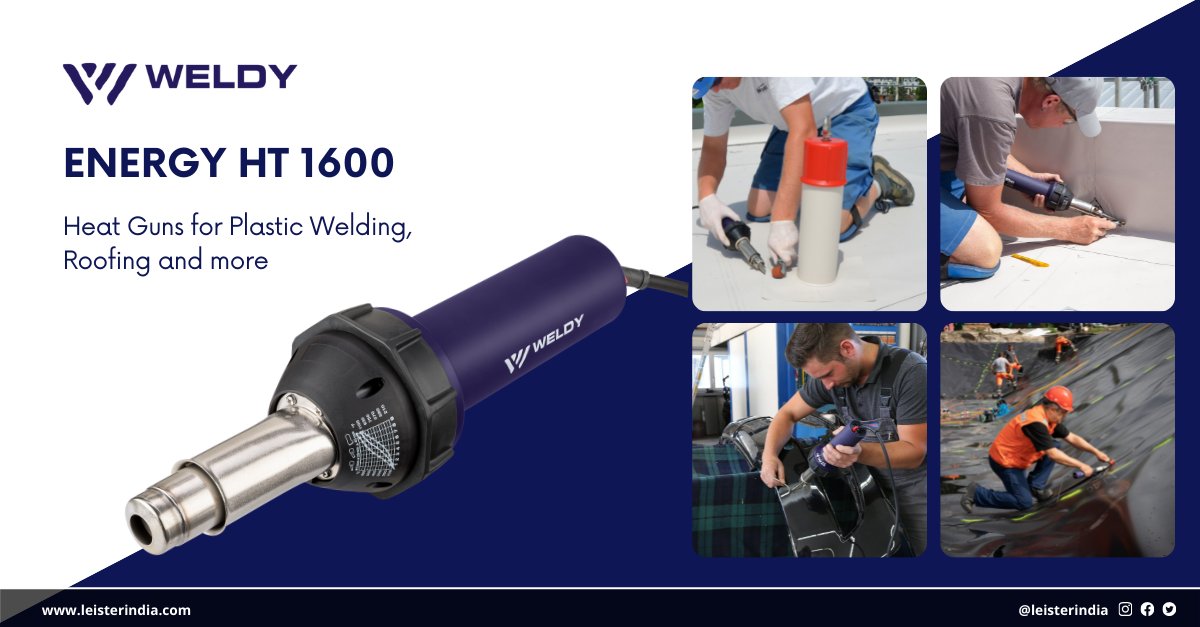 LeisterIndia's tweet photo. Equipped with a stepless temperature control up to 700 °C and a robust brush motor with ceramic heating element making Weldy Energy HT1600 heat gun a very powerful hand tool.
Know More - https://t.co/0ZEZenGOG1
#EnergyHT1600 #HT1600 #Weldy #WeldyIndia #PlasticWelding #HandTool https://t.co/GtRjFDVp4F