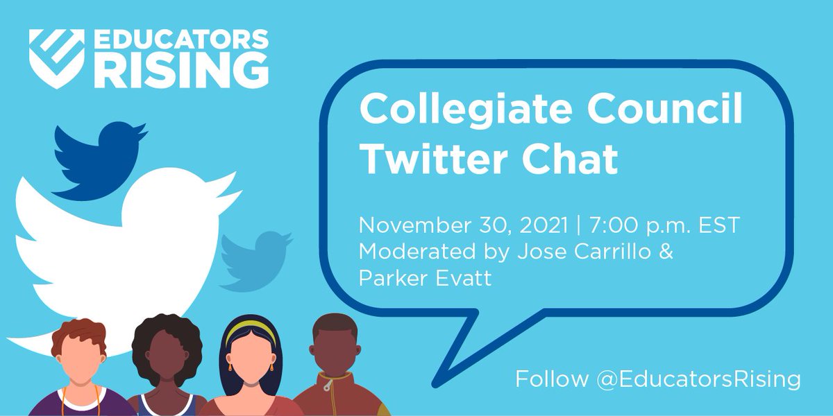 EducatorsRising's tweet image. We hope you will join us tonight at 7:00 PM ET for our Twitter Chat. #EdRisingOC21