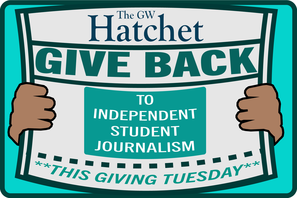 gwhatchet's tweet photo. Support #localjournalism this #GivingTuesday with a donation to The Hatchet. As an independent student newspaper, we rely on support from readers like you to keep our lights on. Make a tax-deductible donation here: https://t.co/ztQkNM59s2 https://t.co/lUESpt3pL4