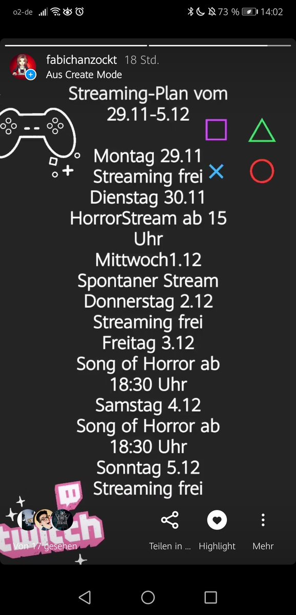 fabichanzockt's tweet photo. Hier habt ihr meinen Streaming-Plan 🤗 Mal sehen was heute so geht. Seid dabei https://t.co/aPuZvexajJ https://t.co/0XTcTGgJtK