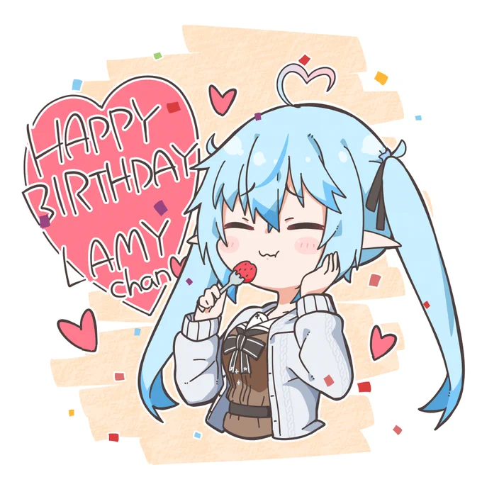 #今月描いた絵を晒そう
今月もラミィちゃんいっぱい描いた!!☃✨ 