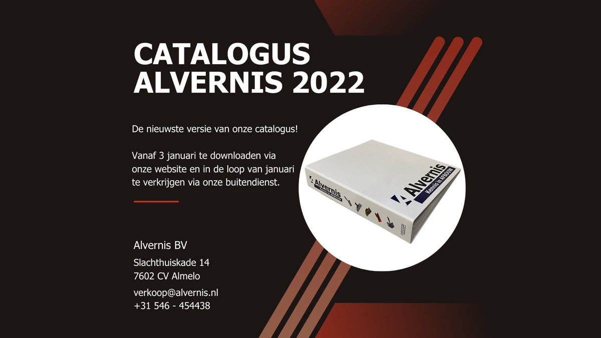 De nieuwste versie van onze catalogus!
Vanaf 3 januari te downloaden via onze website en in de loop van januari te verkrijgen via onze buitendienst.