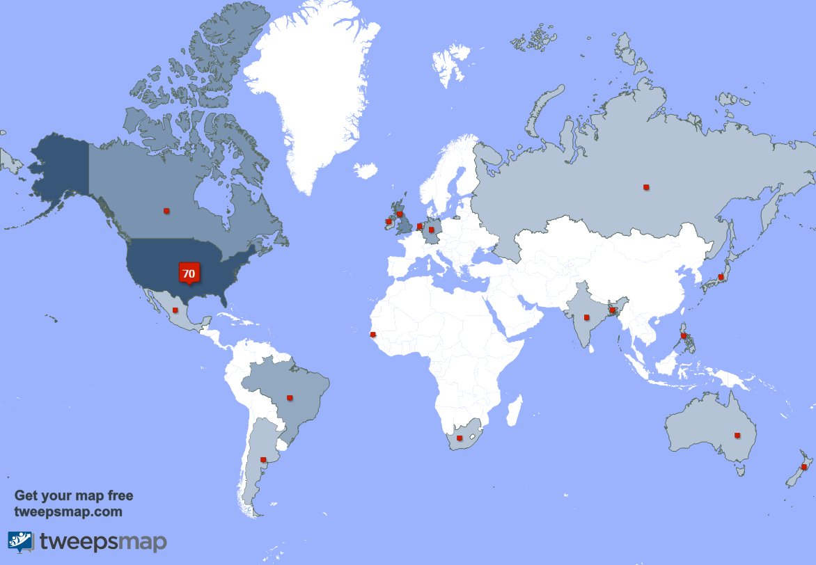 Special thank you to my 1 new followers from Canada last week. tweepsmap.com/!meilssaamorand