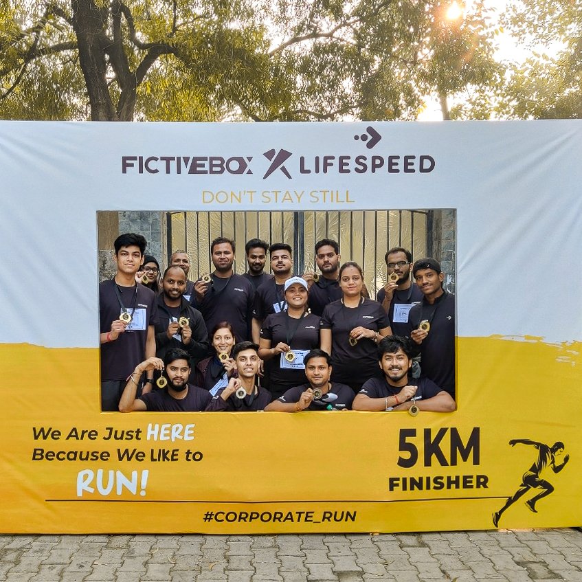 fictivebox's tweet photo. Fictivebox is recognizing the benefits of running in de-stressing and de-cluttering. Our values compel us to sponsor events which focus on improving the quality of life for the employees that work with us and help us grow. 

#fictivebox #lifespeed #marathon #delhirunners https://t.co/MKEWU17Tsg