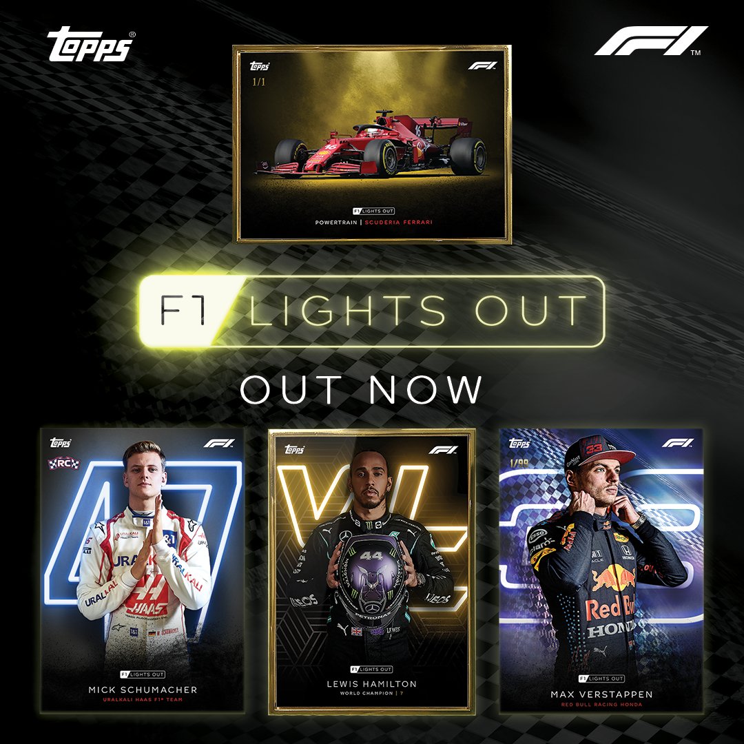 Topps UK on Twitter: "🔴🔴🔴🔴🔴 Formula 1 Lights Out – GO GO GO! This all  new set includes drivers &amp; cars from the current season, plus Rookie  Race cards, History Makers &amp;