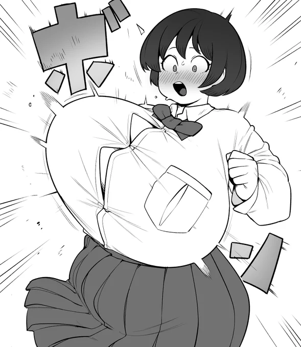 唐突な膨乳 