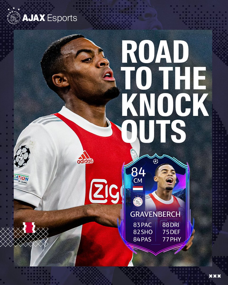 AFCAjax_eSports's tweet photo. The 1st upgrade for #RTKK Gravenberch is here. 😍🙌
#FIFA22 #FUT https://t.co/B7Mnfiuqsz