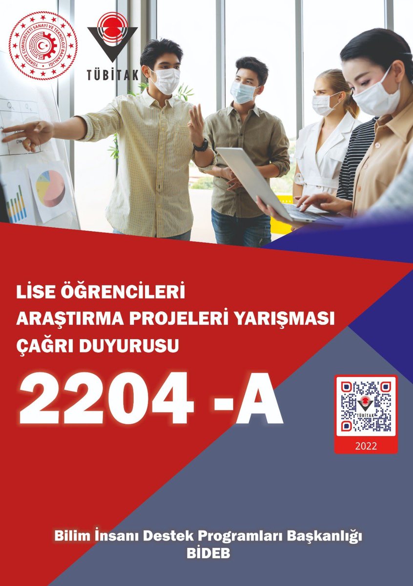 MersinMEMArGe's tweet photo. 📣TÜBİTAK 2204-A Lise Öğrencileri Araştırma Projeleri Yarışması 2022 Yılı çağrı duyurusu ve proje rehberi yayınlandı❗️

🗓️ Başvuru Tarihleri: 3 Ocak - 11 Şubat 2022

ℹ️ Detaylı Bilgi: https://t.co/X4OIeY8HLs

@tcmeb @AdemKoca46 @MersinMEM @Tubitak https://t.co/79FW29Fw5j