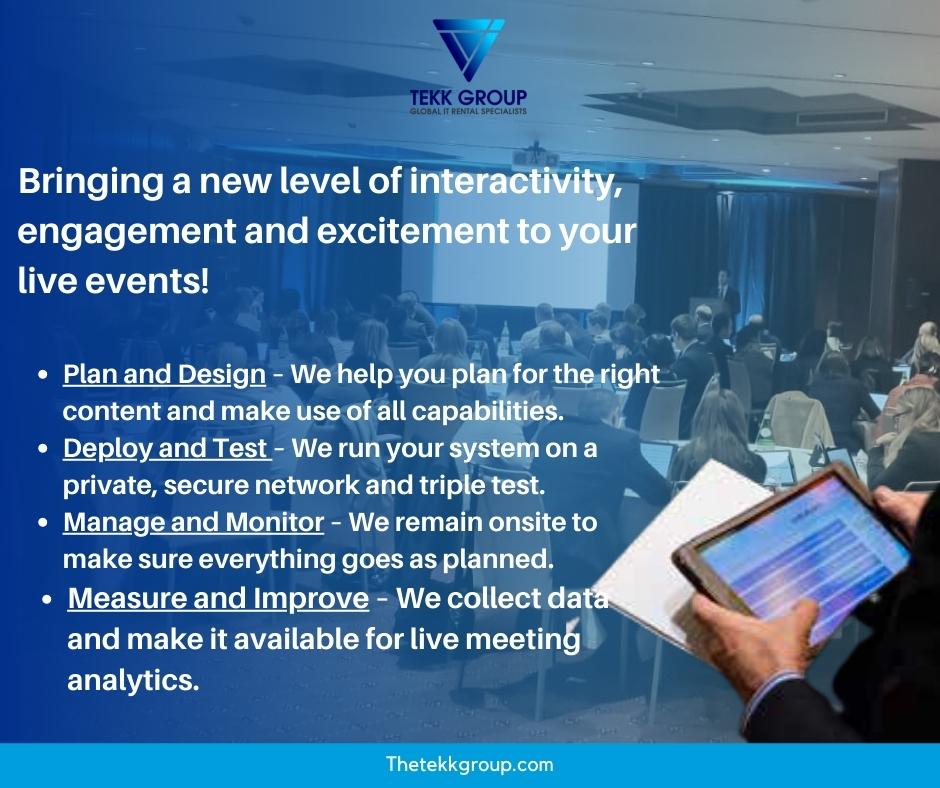 thetekkgroup's tweet photo. Did you know that we can help with conference apps? We offer the most interactive Conference App to improve the impact of your conferences.
- Increase audience engagement by up to 10x
- Improve meeting impact with never before captured data
#Eventprofs #conference2022 #LiveEvents https://t.co/BWxuWrdmvq