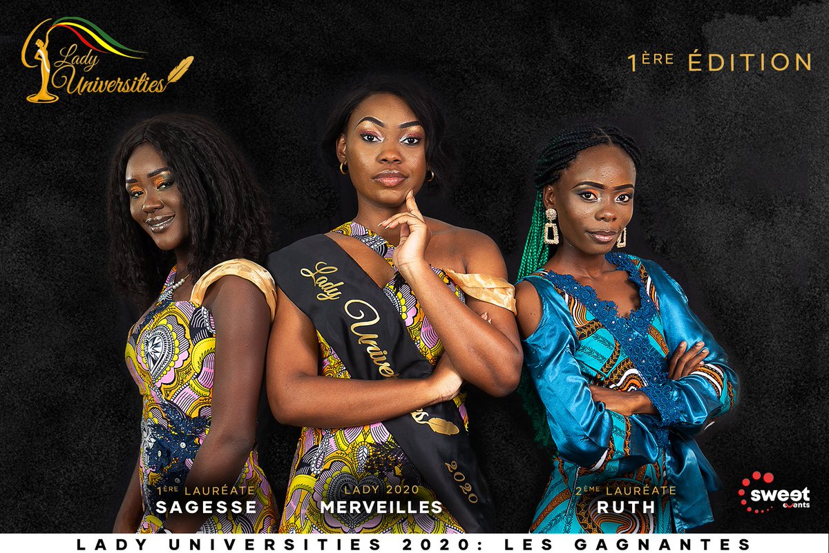 realsweetevents's tweet image. Re-découvrons les gagnantes du concours #LadyU2020 🎉🎊

A gauche, 𝗦𝗮𝗴𝗲𝘀𝘀𝗲 𝗡𝗚𝗔𝗠𝗕𝗢𝗨, 1ère Lauréate 2020
Au centre, 𝗠𝗲𝗿𝘃𝗲𝗶𝗹𝗹𝗲𝘀 𝗕𝗢𝗞𝗢𝗟𝗢, Lady 2020
A droite, 𝗥𝘂𝘁𝗵 𝗕𝗢𝗡𝗚𝗢𝗠𝗔𝗦, 2ème Lauréate 2020

#SmartAndStrong #LadyUniversities #ChezMoiAuCongo