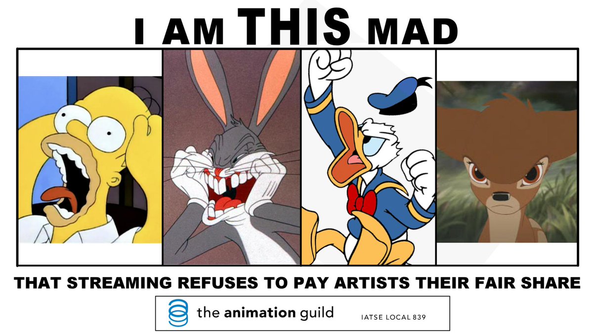 AmeliaLorenzy's tweet photo. Thanks Animation Guild for fighting for us in this week's Negotiations w/ AMPTP!
Small screens no longer mean small budgets. #Streaming is thriving, and #animation is a big part of it. We deserve a better contract to reflect this growth! #NewDeal4Animation, #WeAre839, #newmedia https://t.co/2nSv6tvGkb