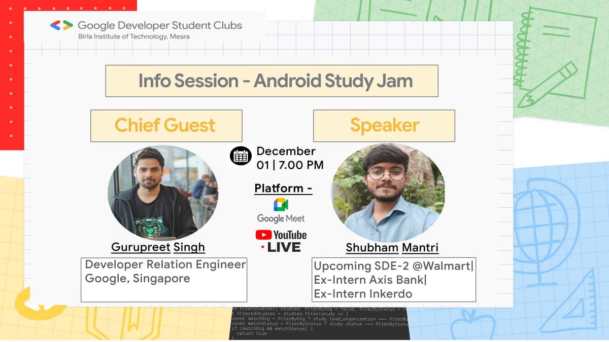 dscbitmesra's tweet photo. Resources:
•Track: https://t.co/zxAkbDMmwp
•ASJ: https://t.co/15WQAJunvX
•App Guidelines: https://t.co/z2Y1DEPFkC
•Associate Android Developer certification: https://t.co/KJAcySWu8k
•Group Link: https://t.co/1O4ToY6Tzt
•Registration Link: https://t.co/gRQL7srsys https://t.co/EMkeZT0wvR