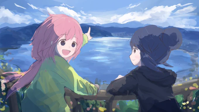 去年の末にゆるキャン△知って大好きになったので今年ちょいちょい描いてみてたよ 