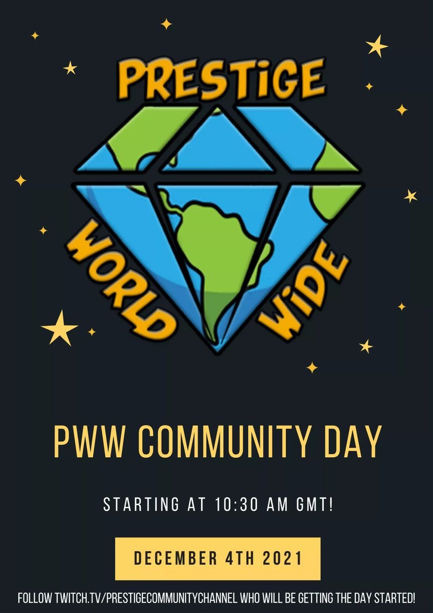 PrestigeDCWW's tweet photo. This Saturday we're holding our second Community Day! Kicking things off over at https://t.co/i4VtMvqWa2

Get involved! We have a feeling this is gonna be a fun one! https://t.co/qiZHmeTKyF