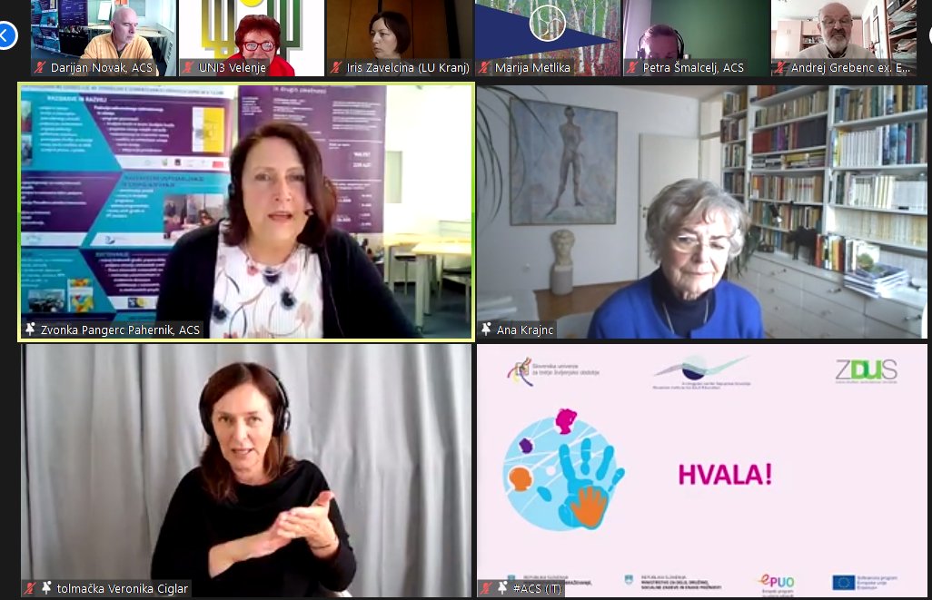 AndragoskiSLO's tweet photo. #5forumEPUO: Starajoča se družba in medgeneracijsko povezovanje je navdušil s sogovorci in odličnimi praksami medgeneracijskega povezovanja! 👏👏👏

#EPUO2021 #EAAL #ACS2021 #ZDUS #SUTŽO

@zvonka_pangerc ,ACS, @TVUslo @AnaKrajnc3 
@ZvezaDUS @mladinskisvet @MIZS_RS @mddszRS https://t.co/tnsH0mG2vI