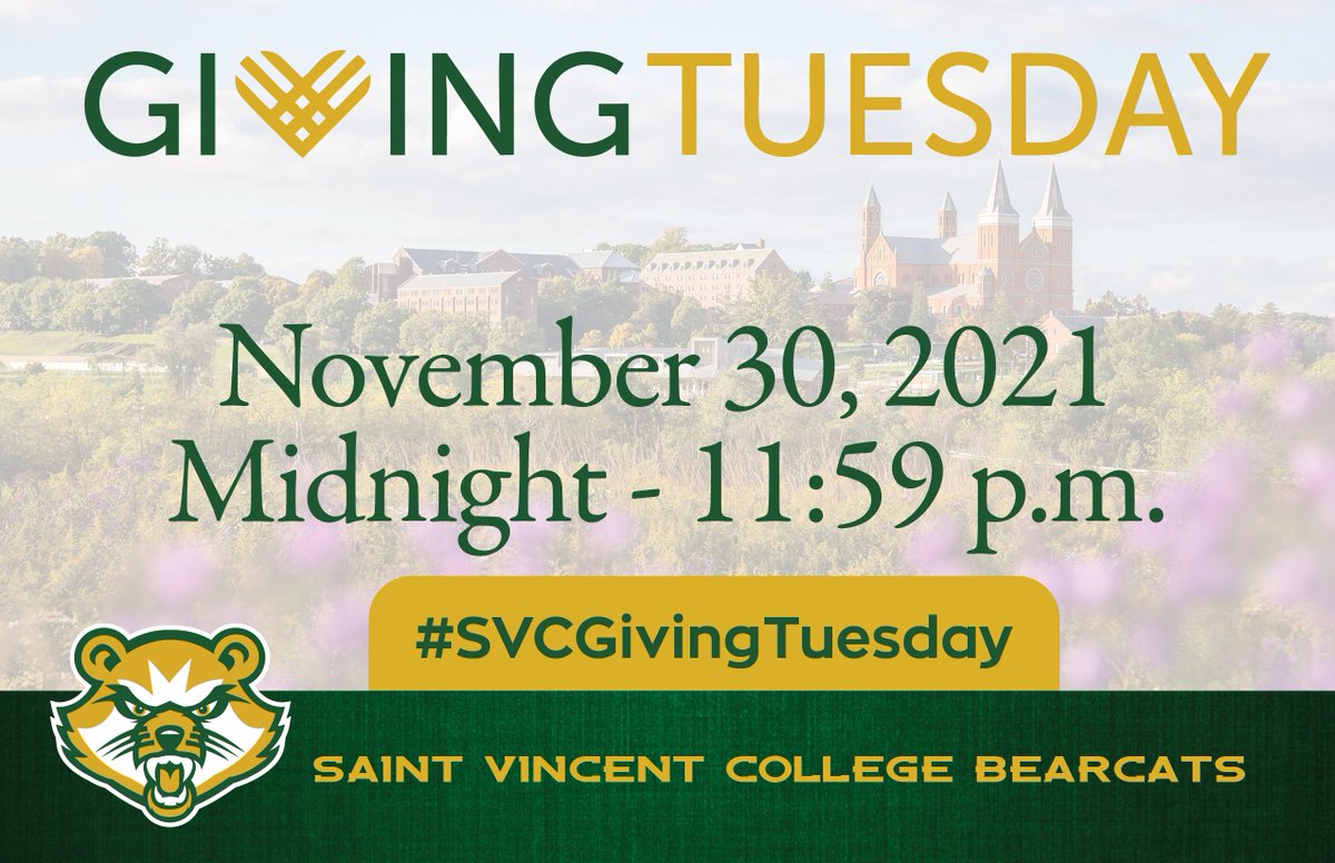 MySaintVincent's tweet photo. Happy #GivingTuesday! Help us reach our goal of $100,000 by making a gift to a program or fund at #SVC that matters most to you. Visit: https://t.co/uy5RBJF70c or make a gift over the phone: 724-805-2949. 

Share your experience! Use #SVCGivingTuesday to help spread the word! https://t.co/jutsMaPIrJ