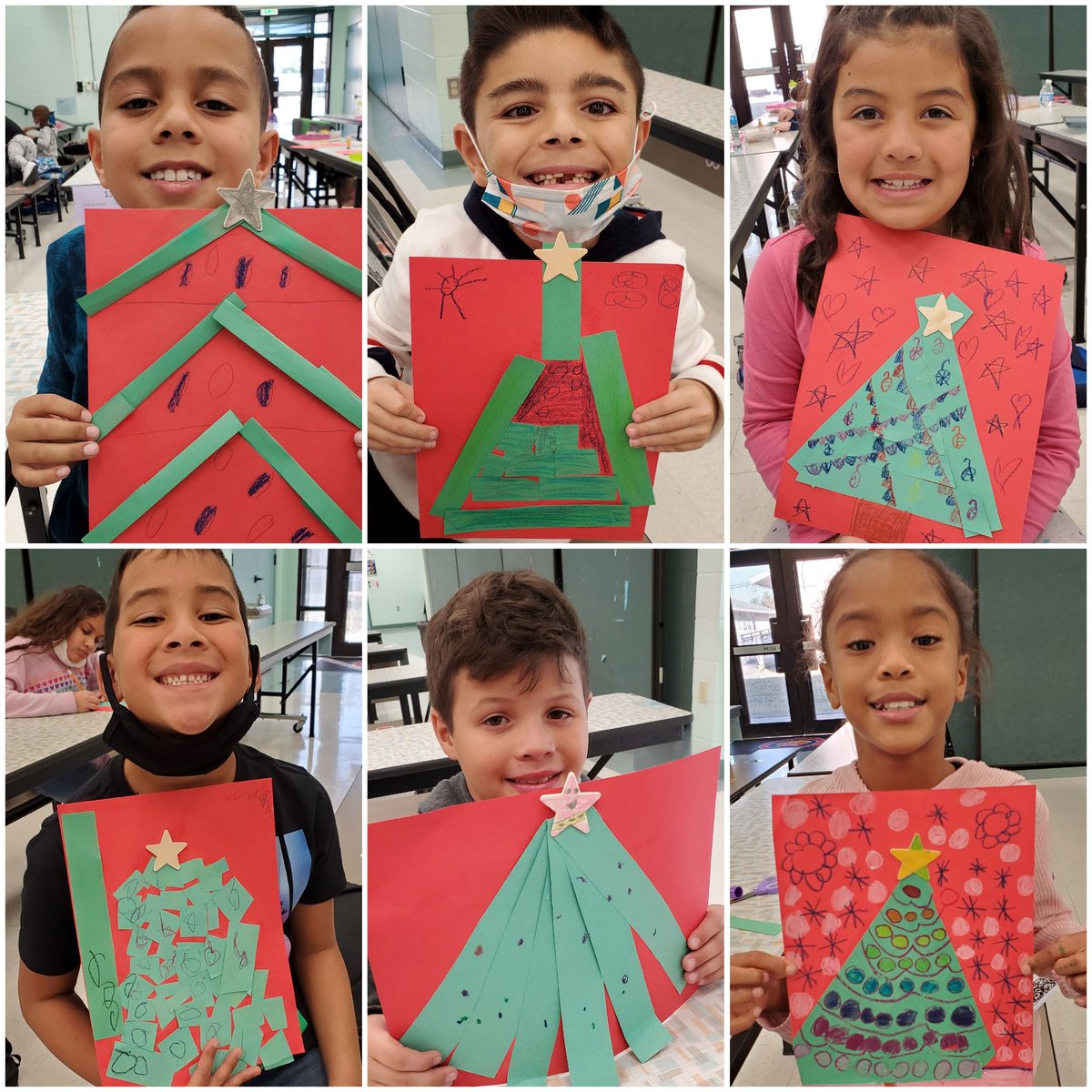 JudyAguila's tweet photo. This is what happens when you give Friendship Elementary EDEP students some strips of green paper and ask them to create a Christmas tree🎄Each one is unique just like my students!! @FriendshipVCS @vcsbtbedep @eidie_velez @ElaineBeeghly https://t.co/vnHflpAOyt