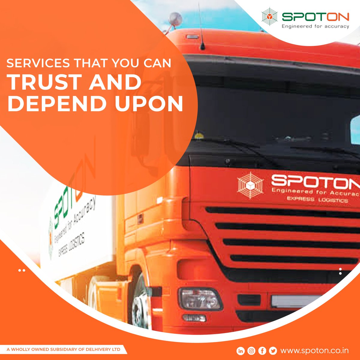 spoton_India's tweet photo. Spoton has built its network with a strong infrastructure. We believe in giving out the services to please and benefit our customers at the same time.
Visit us @www.spoton.co.in to know more about Supplychain Solutions.

#spotonlogistics #LeadersInLogistics #Spotretail https://t.co/AUPM6K0Fp7