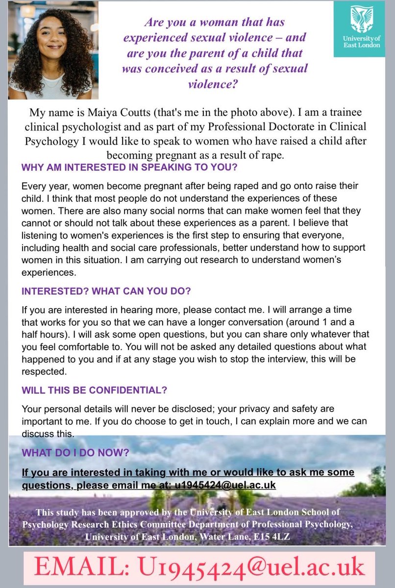Circulating this research flyer on behalf of a peer. Very sensitive yet important issue. Pls share widely