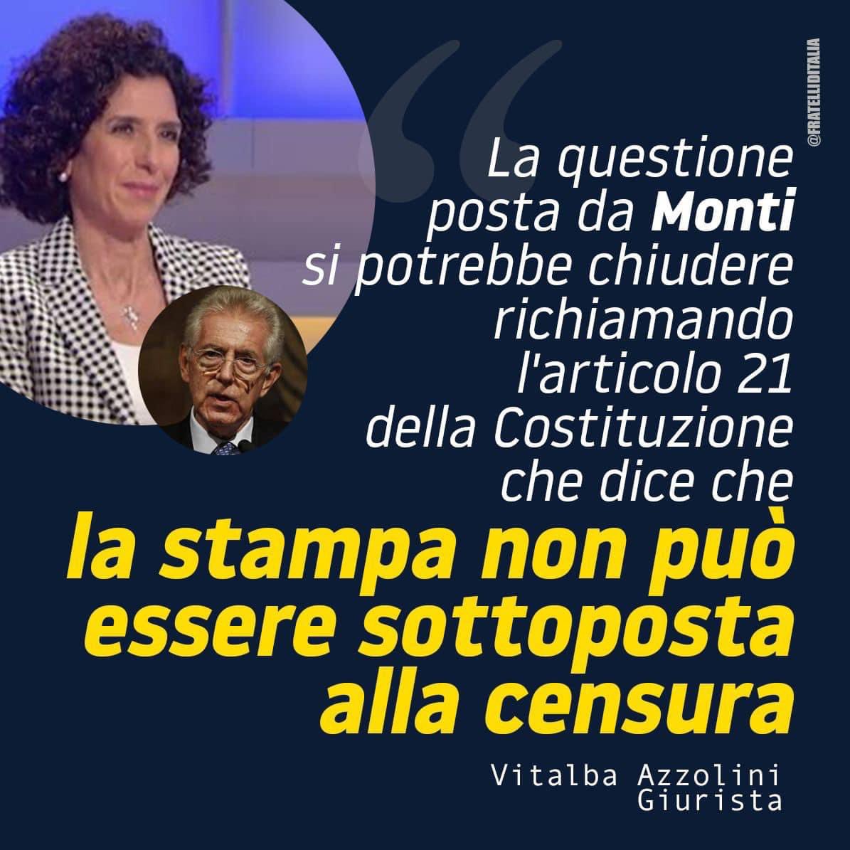 GiorgiaMeloni's tweet photo. Una follia liberticida e anticostituzionale https://t.co/i2DVVM2puI