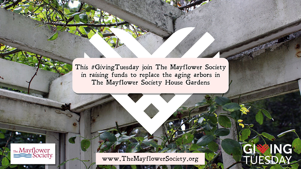 It's #GivingTuesday. Join us in keeping The Mayflower Society House gardens a place everyone can enjoy! There is a link on the main page of The Mayflower Society website if you are able to donate. Thank you for your consideration.