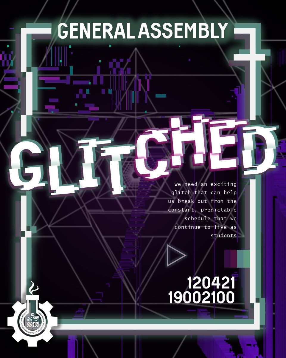 addujpiche's tweet photo. ChE, still there? Troubled? Need to troubleshoot?
Don't worry coz our GA is coming
Ready to be ๐๐๐๐๐๐ฉ๐๐! We need an exciting glitch to help us break out from the constant, predictable schedule we live as students.
12/04/21 at 19:00- 22:00
#GlitChEd
#BuildingExChEllence https://t.co/1GZewa9J09