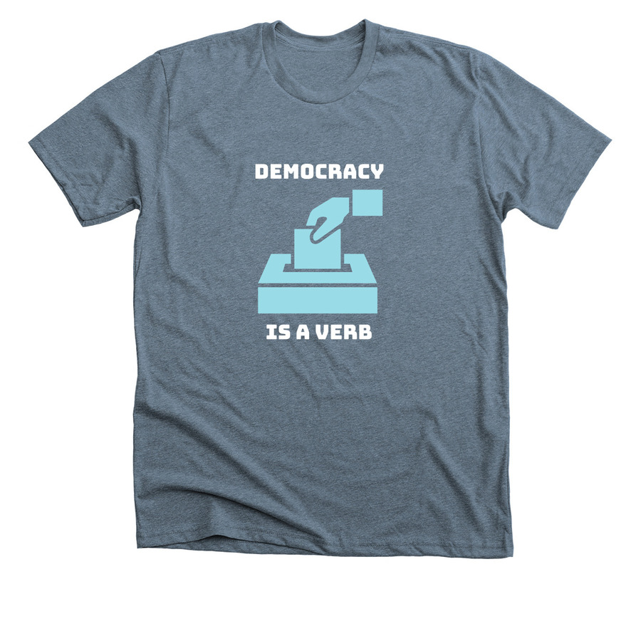 On this #GivingTuesday, check out our new 'Democracy is a Verb' t-shirts &amp; sweatshirts to benefit our efforts to promote civics education. #democracy #vote #elections MERCH:bonfire.com/store/maine-de…